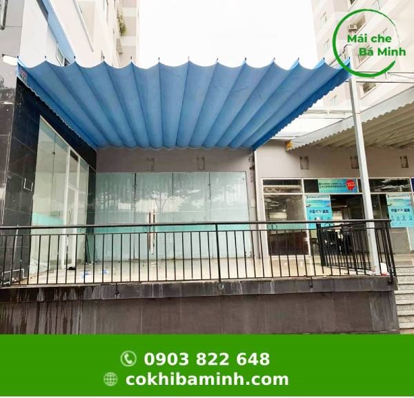 Cách lựa chọn mái che xếp lượn sóng hợp lý cho quán cafe 3