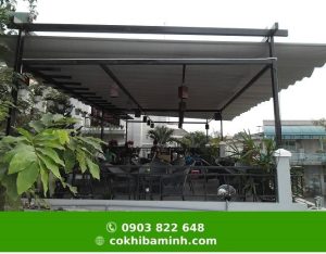 Mái che xếp sân thượng
