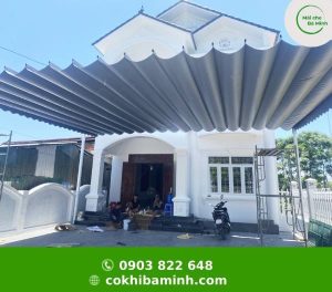 Lắp đặt mái che xếp tại Hải Dương