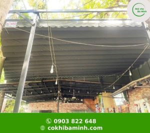 Lắp đặt mái che xếp tại Thái Bình