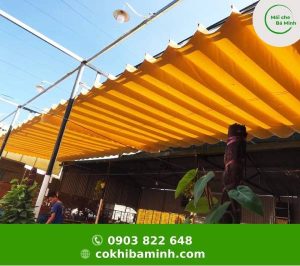 Lắp đặt mái che xếp tại Bình Phước