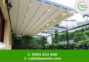 Lắp đặt mái che xếp tại long an