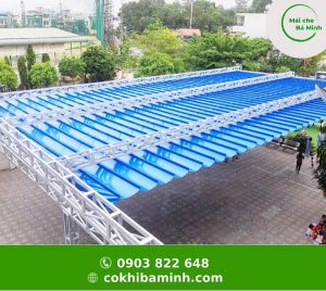 Lắp đặt mái che xếp tại Quảng Bình