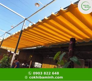 Lắp đặt mái che xếp tại tiền giang