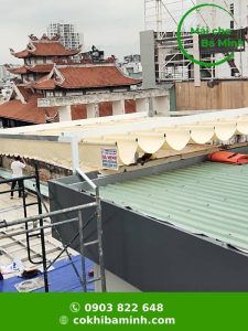 Lắp đặt mái che xếp tại hạ long