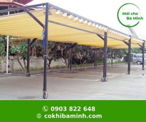 Lắp đặt mái che xếp tại kiên giang