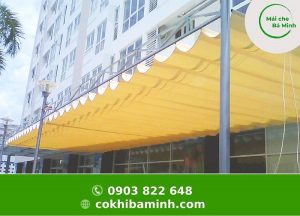 lắp mái che xếp tại Hội An