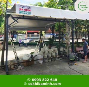 Mái hiên chữ a bạt xếp Bá Minh